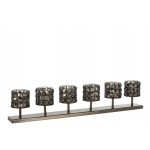J-Line Theelichthouder 6 Crystal Smokey Grey 